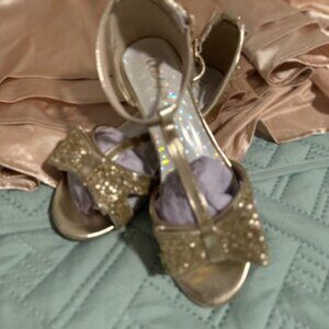 gold glitter shoes